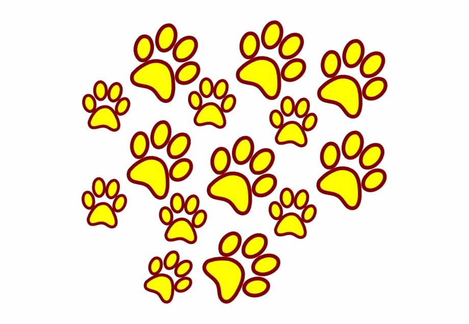 Paw Print Vector Png Transparent Yellow Pet Paw