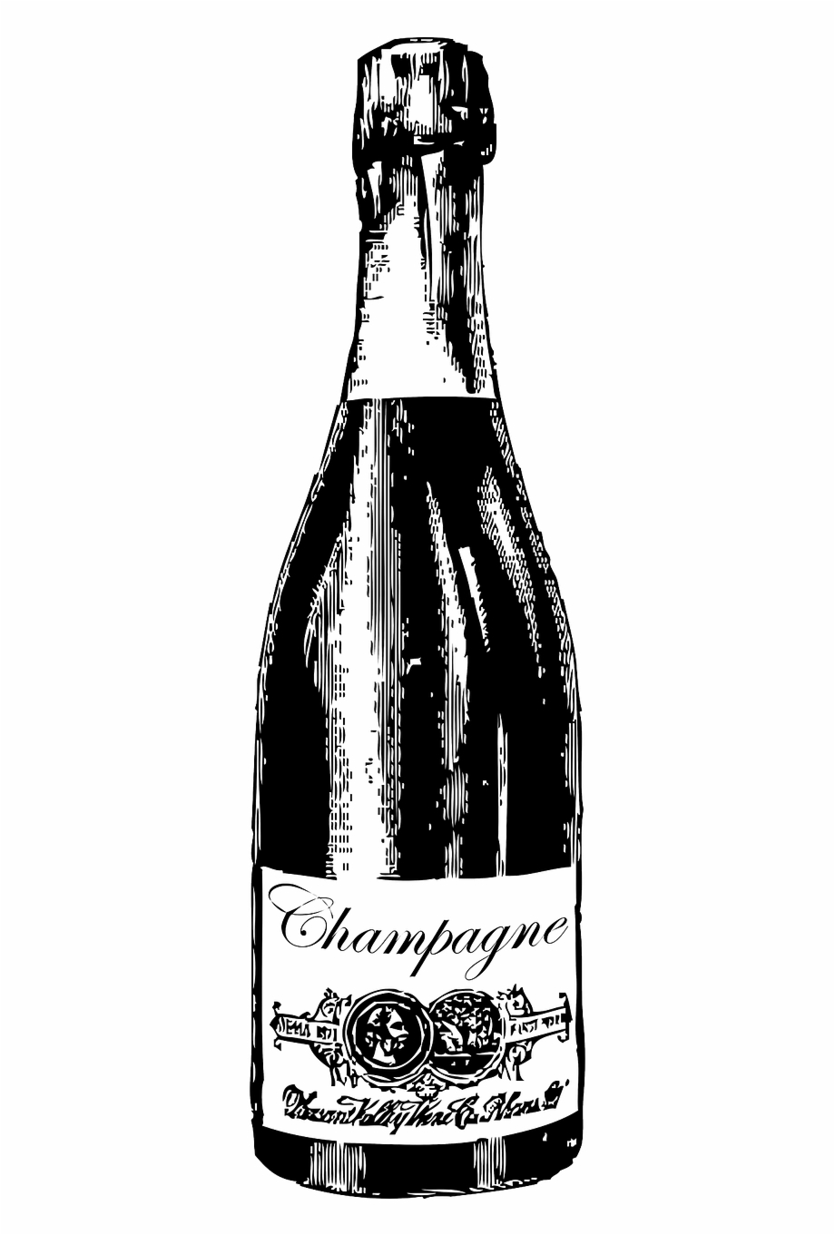 Champagne Bottle Liquor Alcohol Png Image Botol Minuman