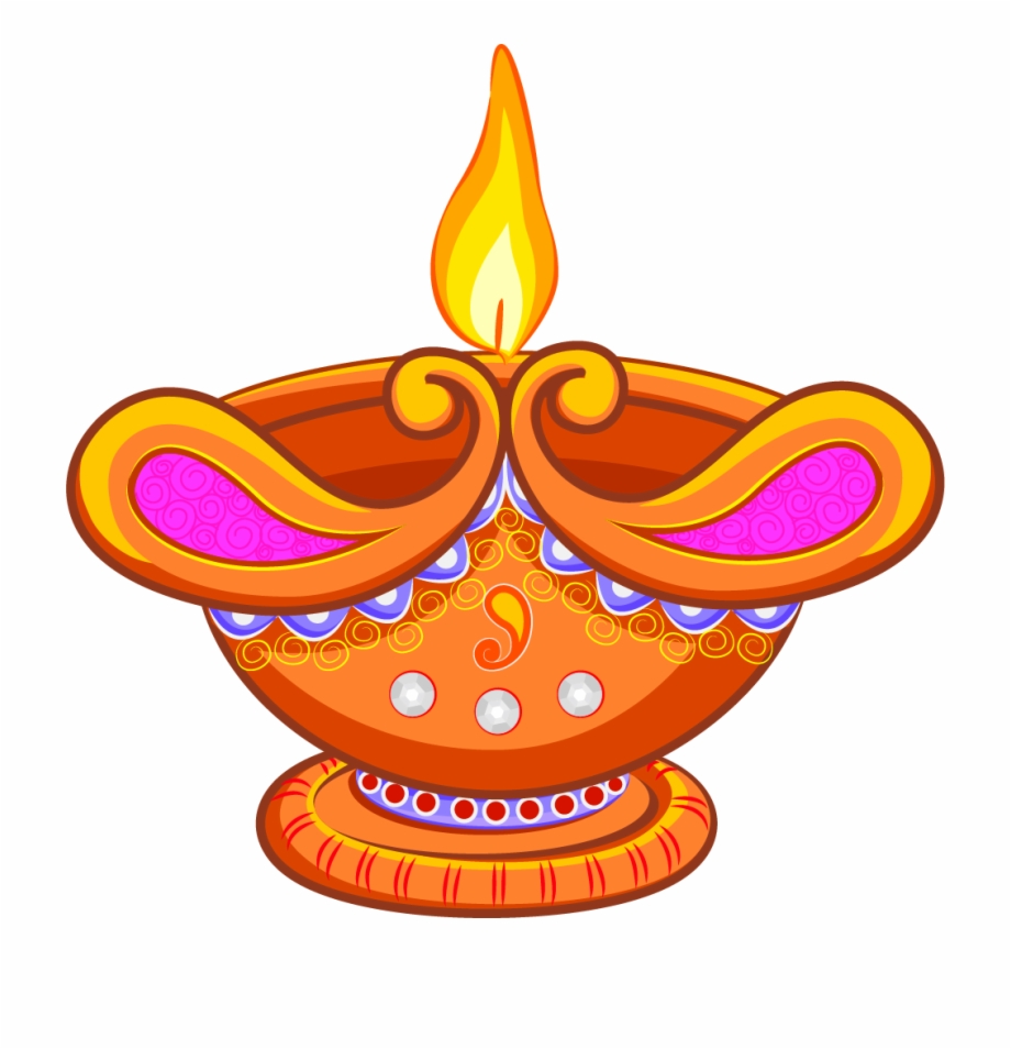Light Lamp Clip Art Cartoon Rangoli For Diwali