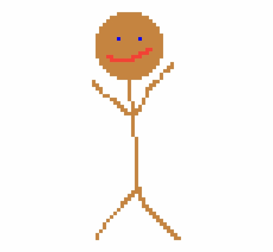 Retarted Gingerbread Man Illustration