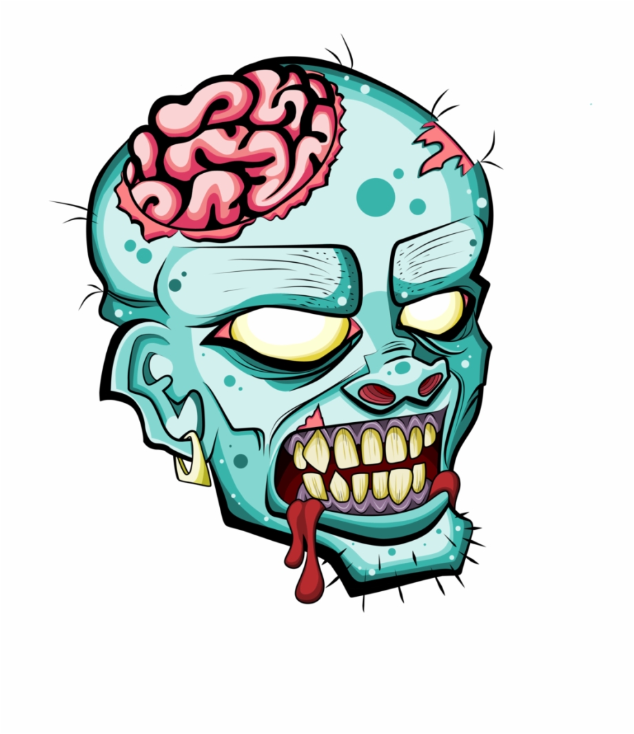 Zombie Head Free Clipart Please Credit By Deadly