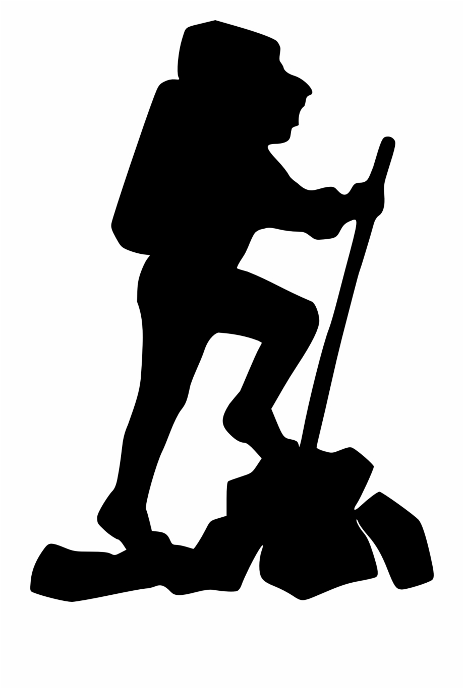 Free Hiking Clipart Black And White, Download Free Hiking Clipart Black ...
