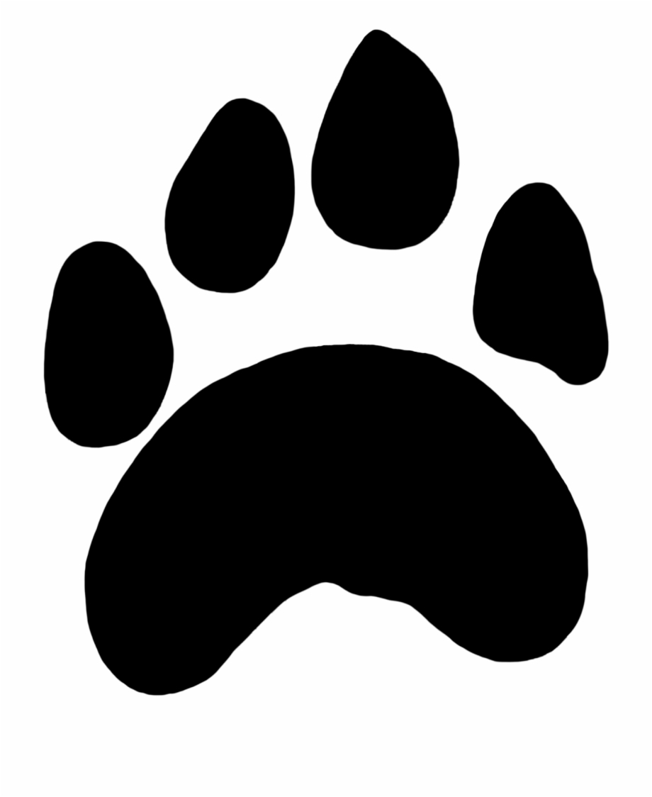 Dog Paw Print Black And White Clipart Tiger