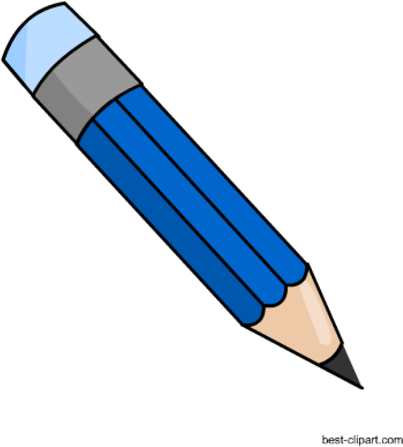 Author Clipart Pencil Blue Pencil Clipart