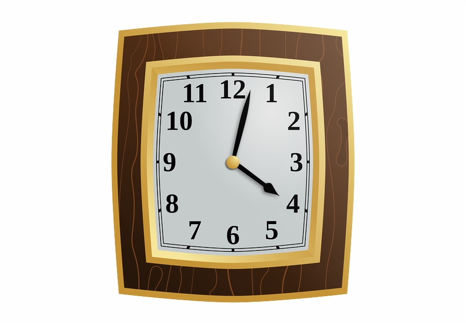 Clock Wood Time Hour Minute Wall Clock Wall