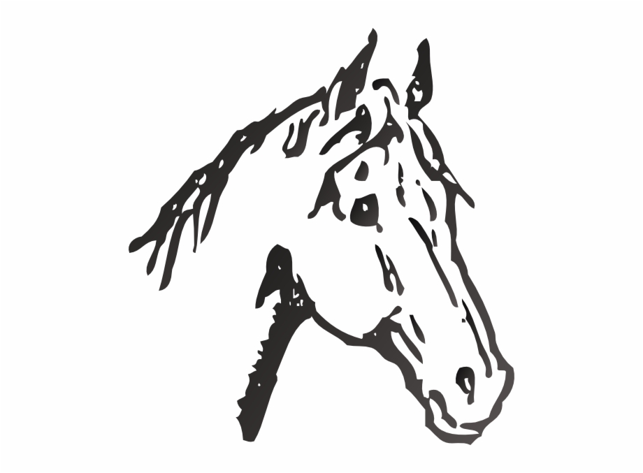 Horse Png Horse Black And White Head