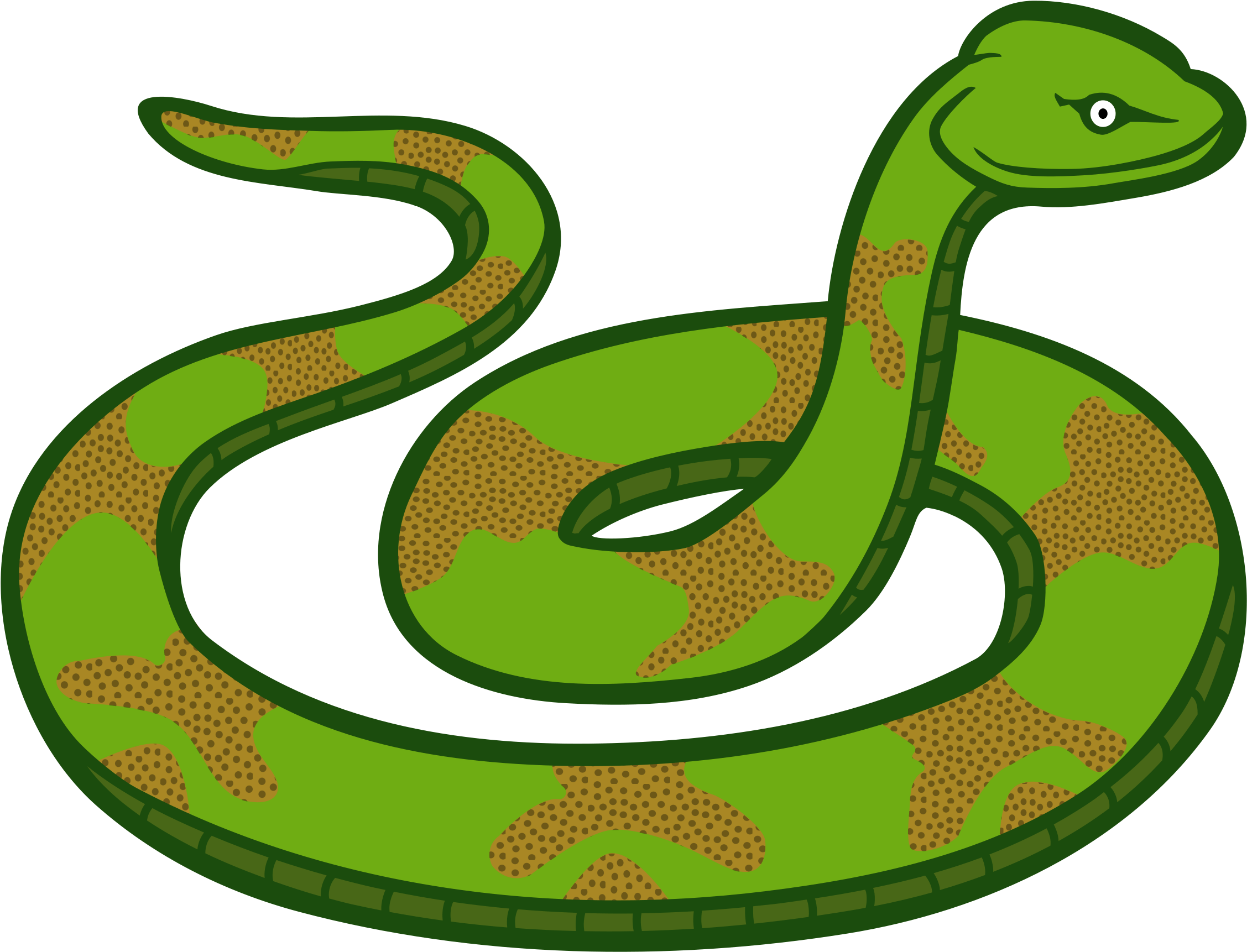Пресмыкающиеся Анаконда. Змея для детей. Мультяшные змеи. Змея на прозрачном фоне.