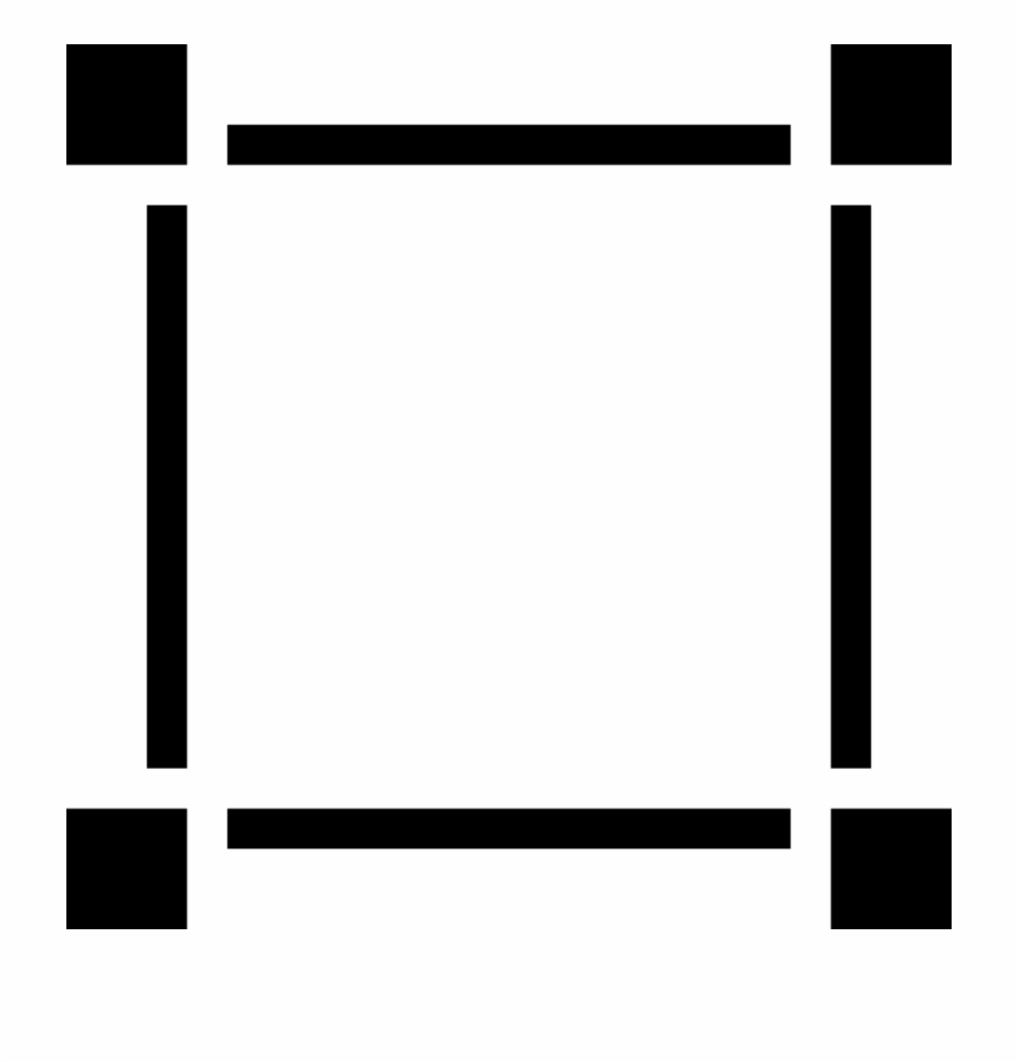 Square Shape Interface Symbol Comments Black Square Frame - Clip Art Library
