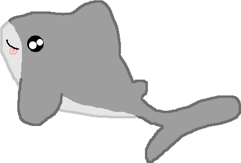 Cute And Derpy Megalodon Sperm Whale