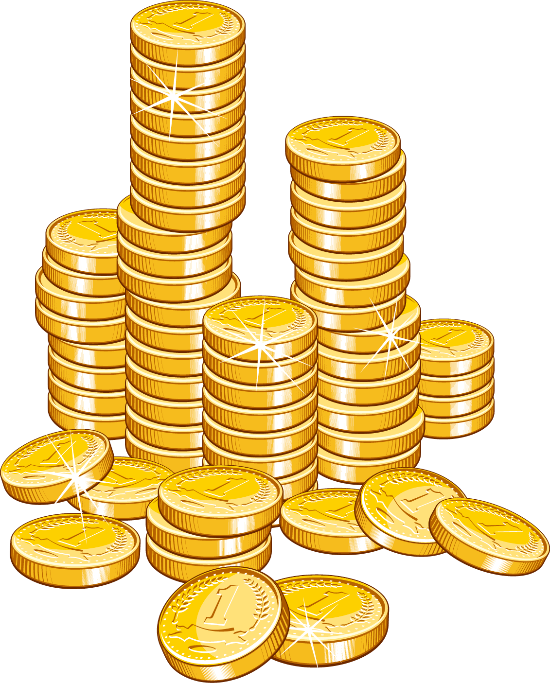 Pile Of Gold Coins Png Clip Art Library
