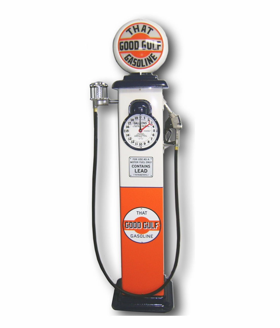 Good Gulf 1929 Clock Face Reproduction Gas Pump