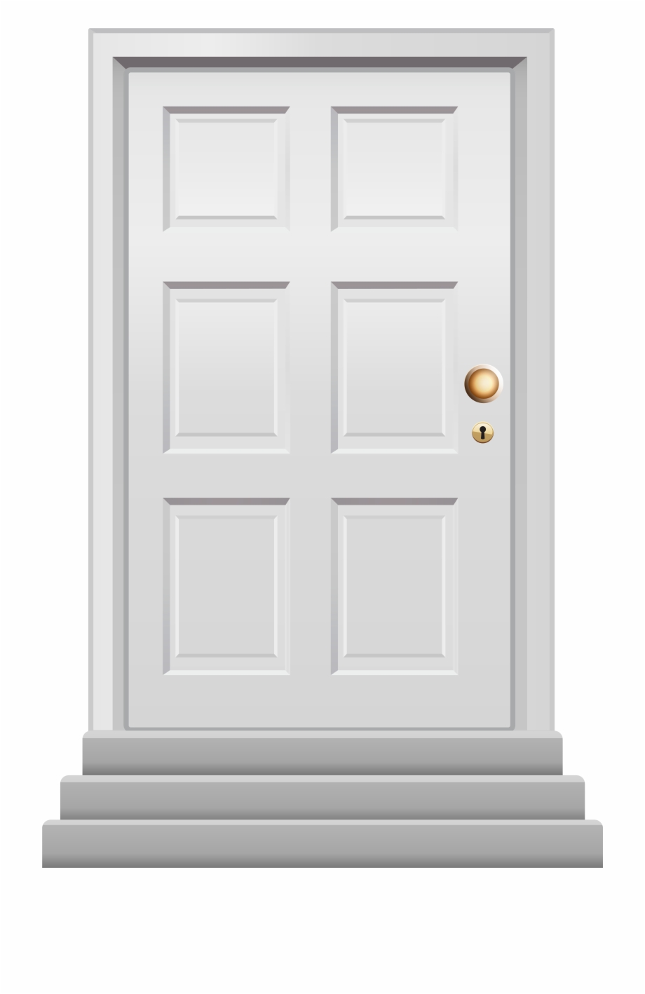 closed white door png