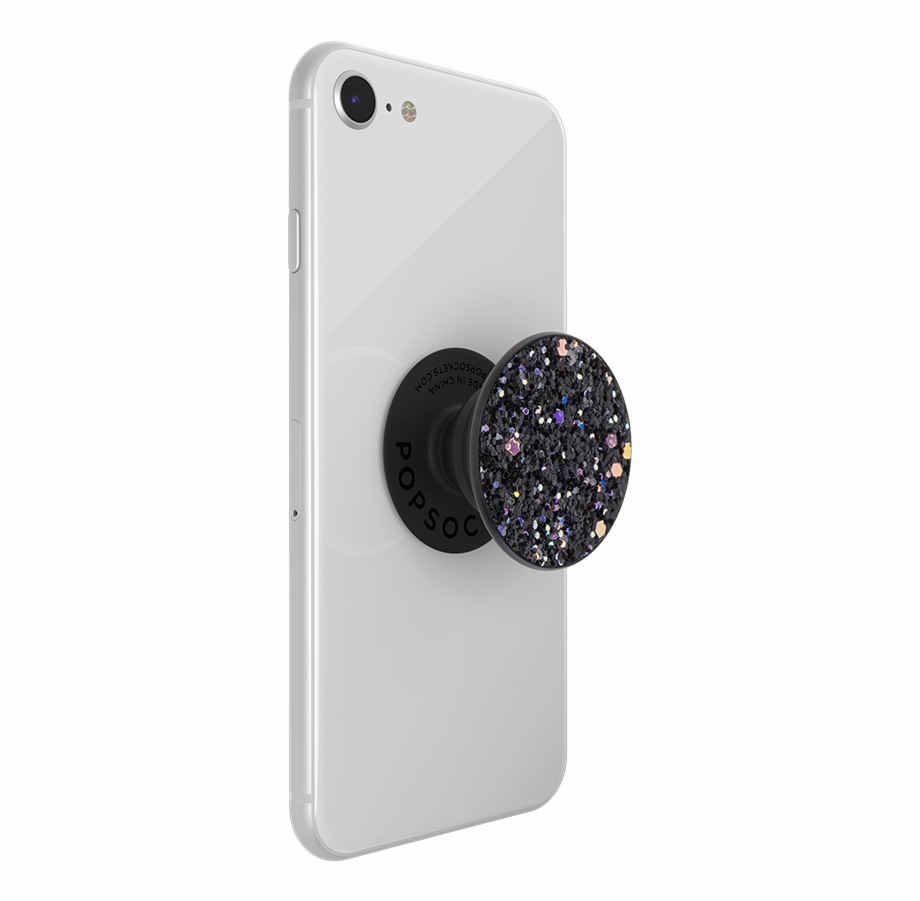 Sparkle Black White Phone Case With Black Popsocket