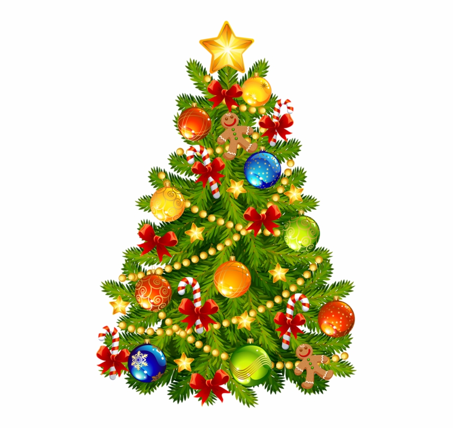 Gifs Natal Arvore Png Decorated Christmas Tree Clipart