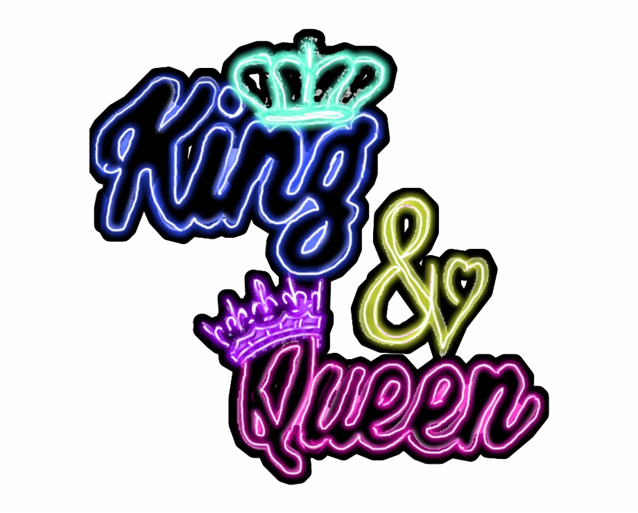 Neon King Queen Clown King Y Queen Stickers