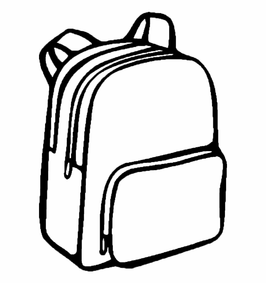 Premium Vector  School bag backpack black and white vector illustration  isolated in doodle style