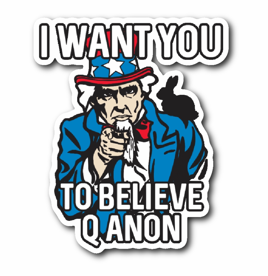 Qanon Sticker Uncle Sam American Flag Patriotic Sticker