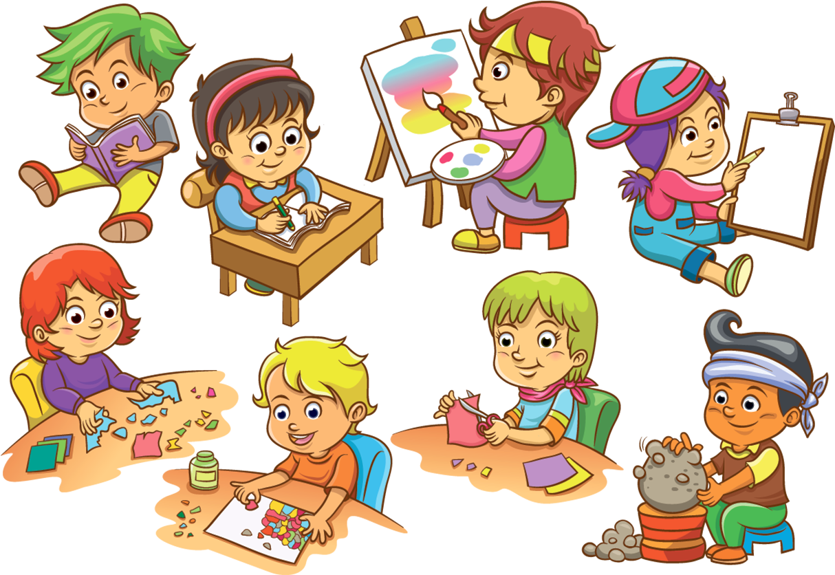 Cartoon Kids Activity Background Fun Activities At School
