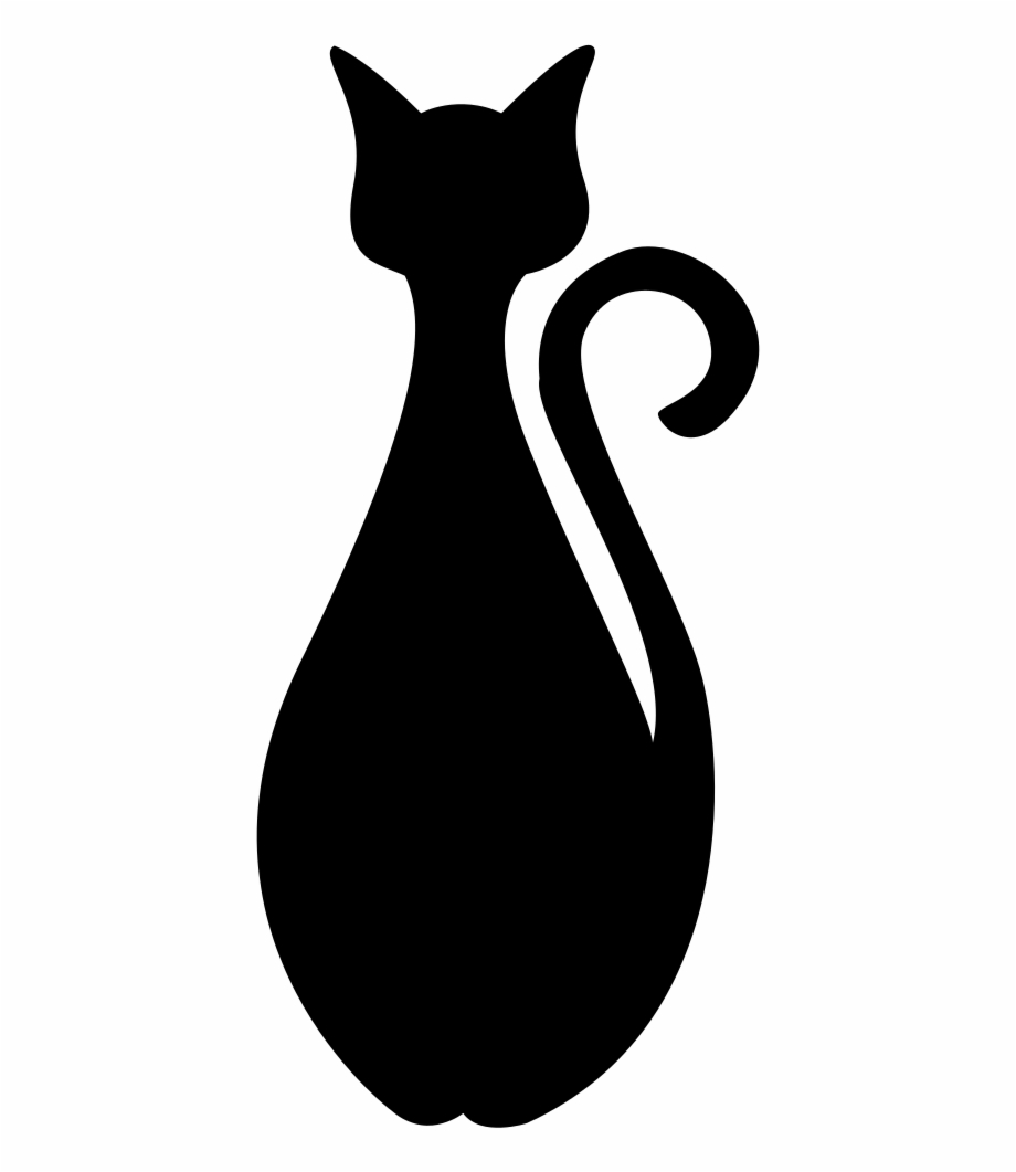 Frontal Black Cat Silhouette Svg Png Icon Free