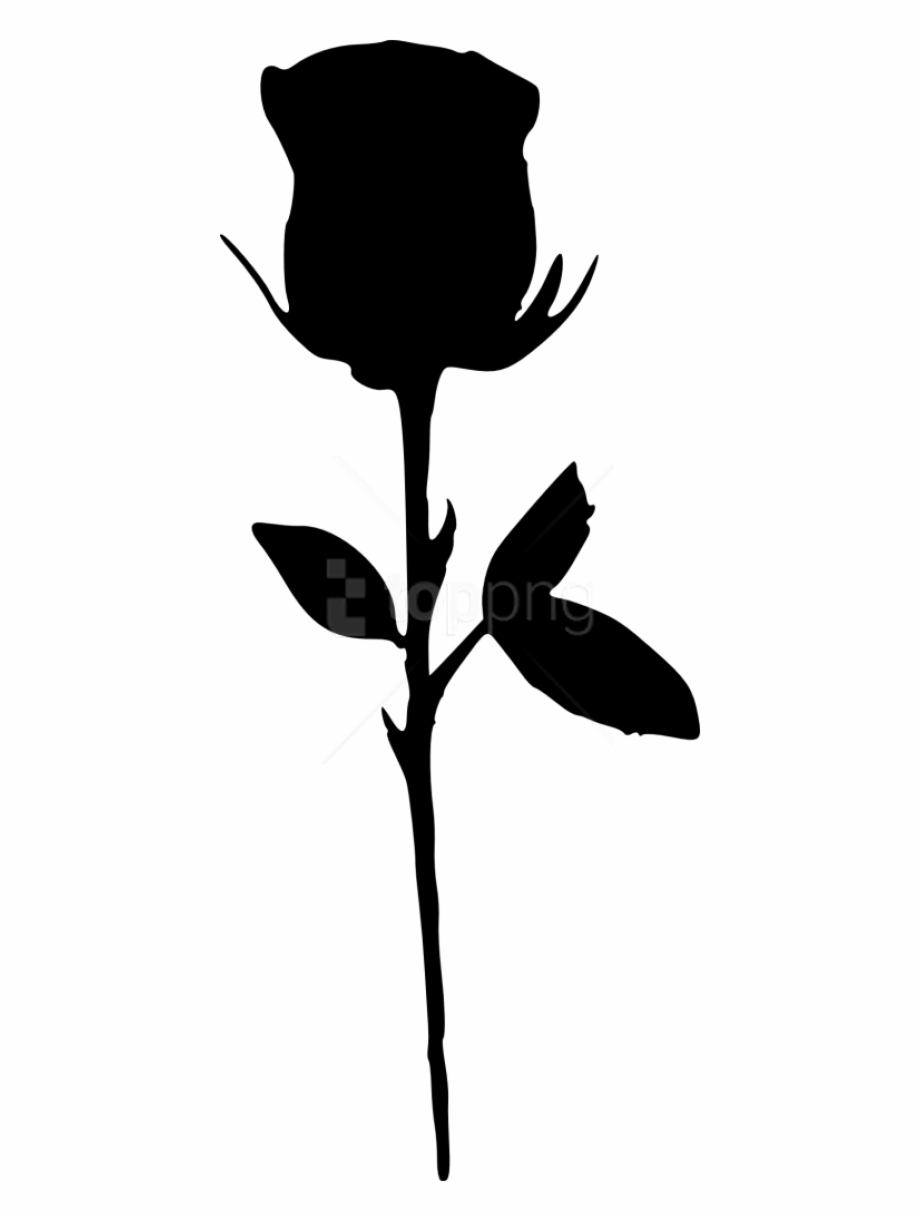 Rose Silhouette Png Transparent Background Silhouette Of A - Clip Art  Library