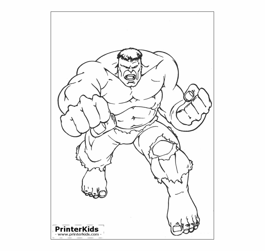 Avengers Hulk Coloring Pages Printable Hulk Coloring Page