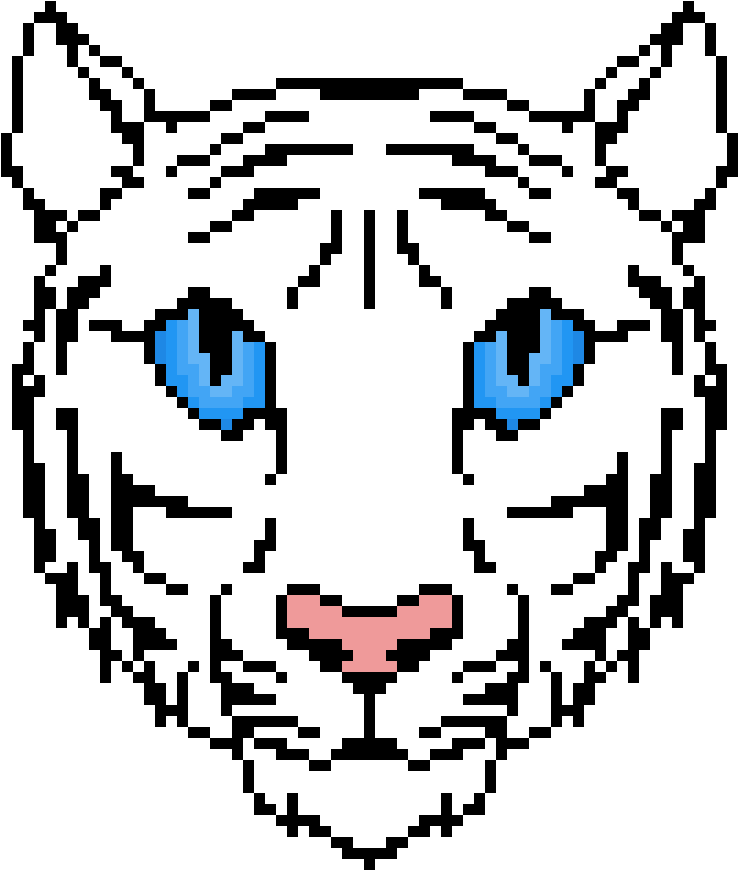 White Tiger Head Cartoon