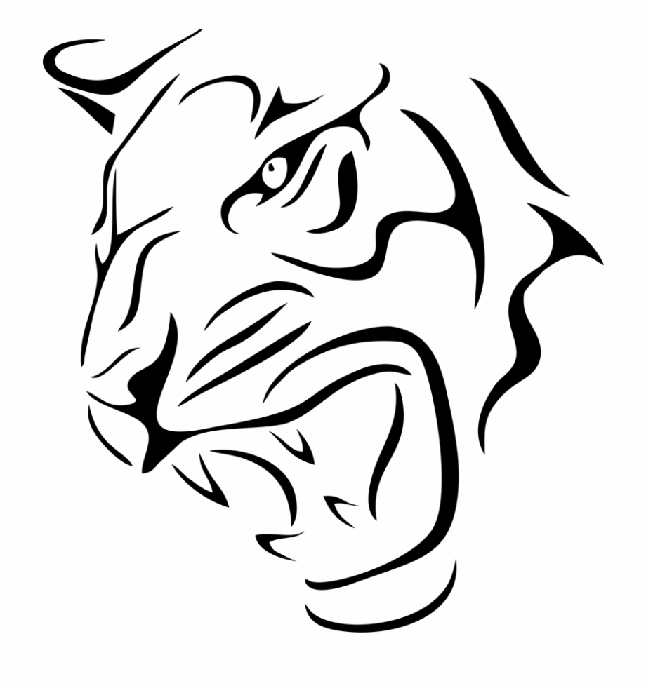Голова тигра силуэт