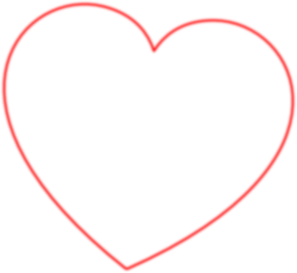 Red Heart Outline Png