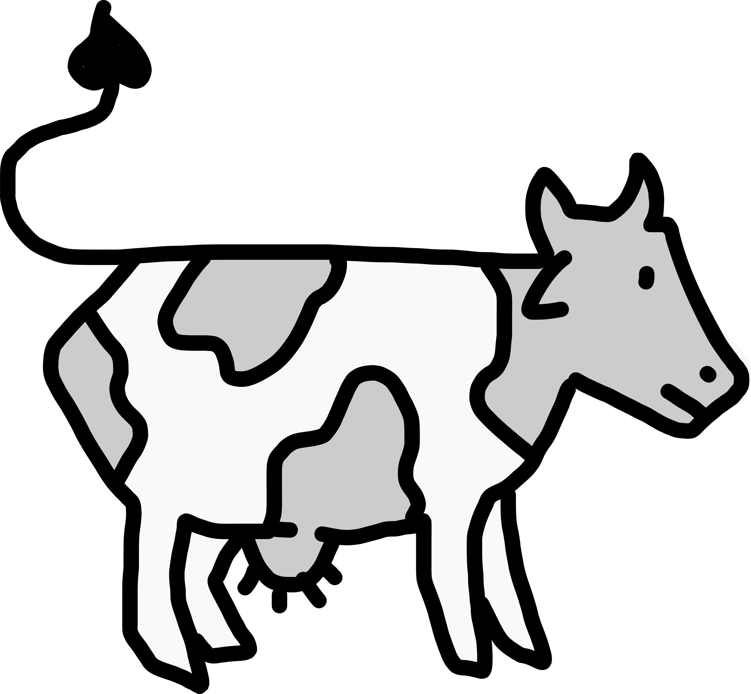cattle drawing cartoon
