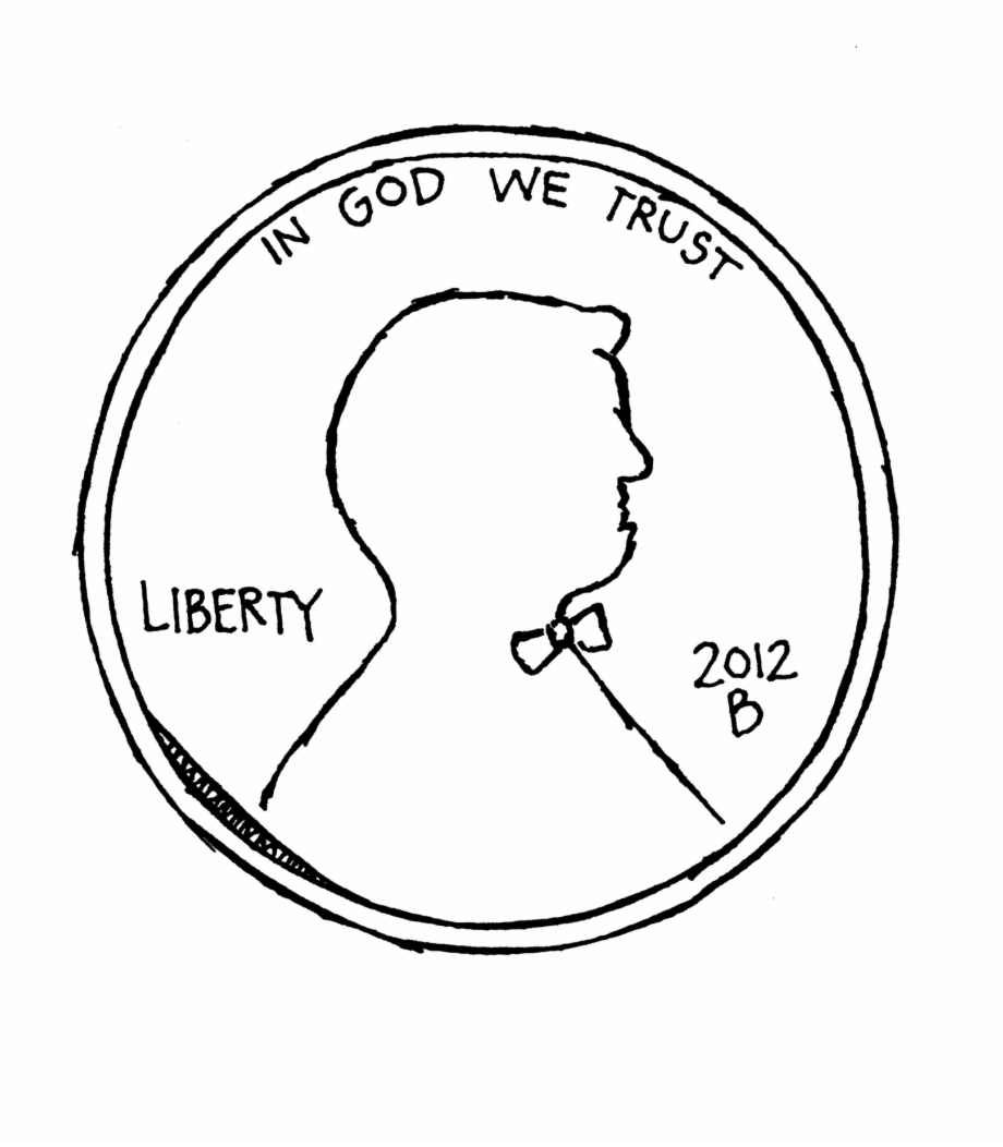 Penny Clipart Front Drawing Of Penny Coin