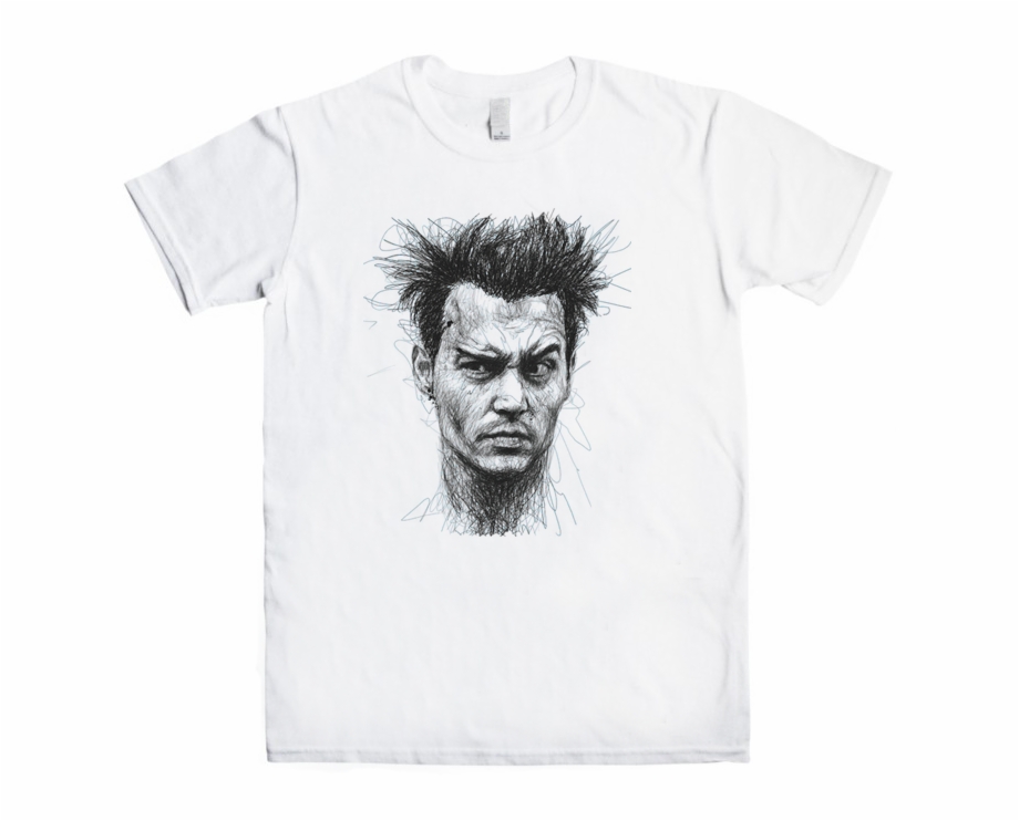 Johnny Depp Sketch T Shirt Vince Low Johnny