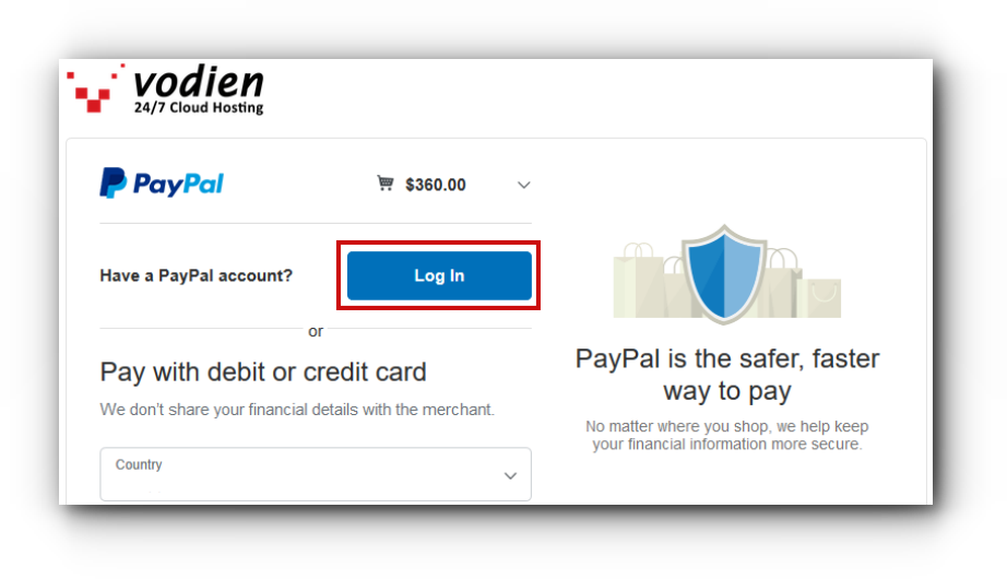 Click The Log In Button Under Paypal Paypal