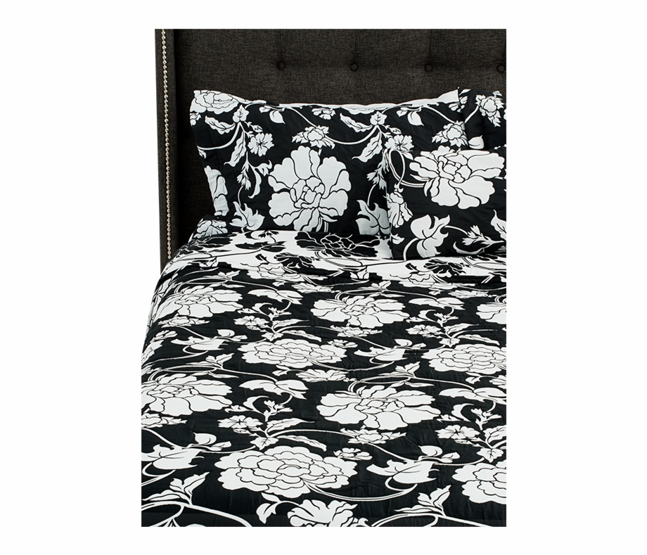 Quilt Queen Size Black And White 00389630 Bed