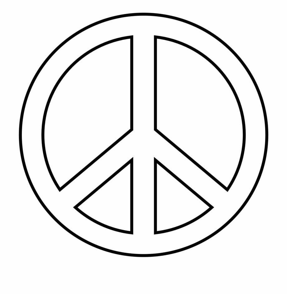 Peace Sign Clip Art Black And White Free
