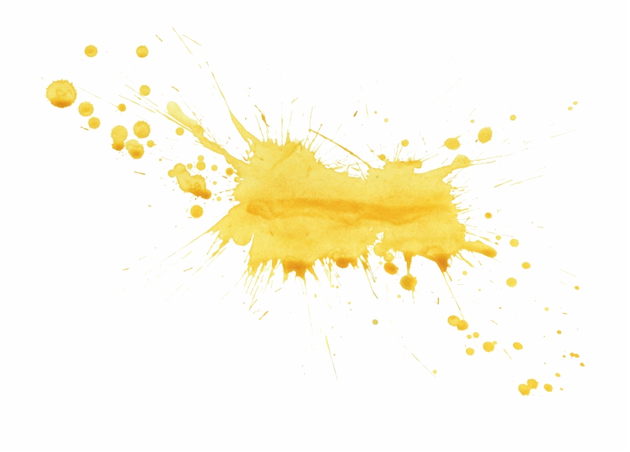 Gold Paint Splatter Png Yellow Watercolor Splash Png