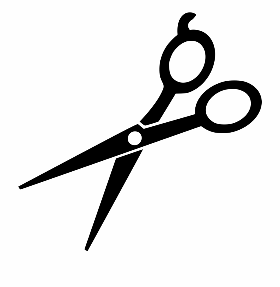 Scissors And Hair Silhouette For A Beauty Salon Royalty Free SVG - Clip Art  Library