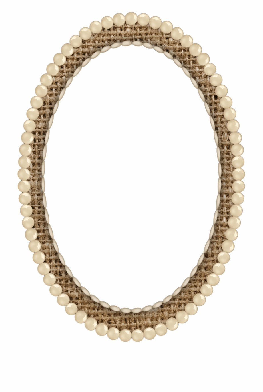 Burlap And Pearl Frame Body Jewelry