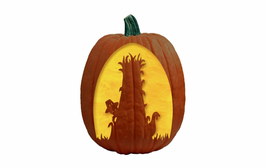 Hide And Seek Pumpkin Carving Pattern Pumpkin