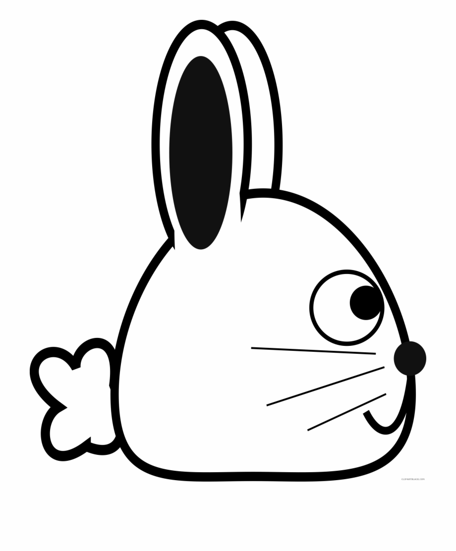 Spring Bunny Animal Free Black White Clipart Images