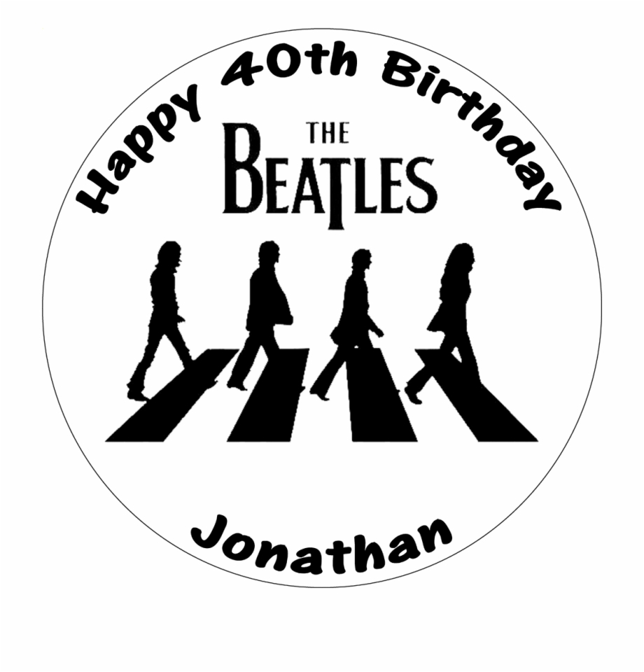 The Beatles Black White Abbey Road Round Birthday