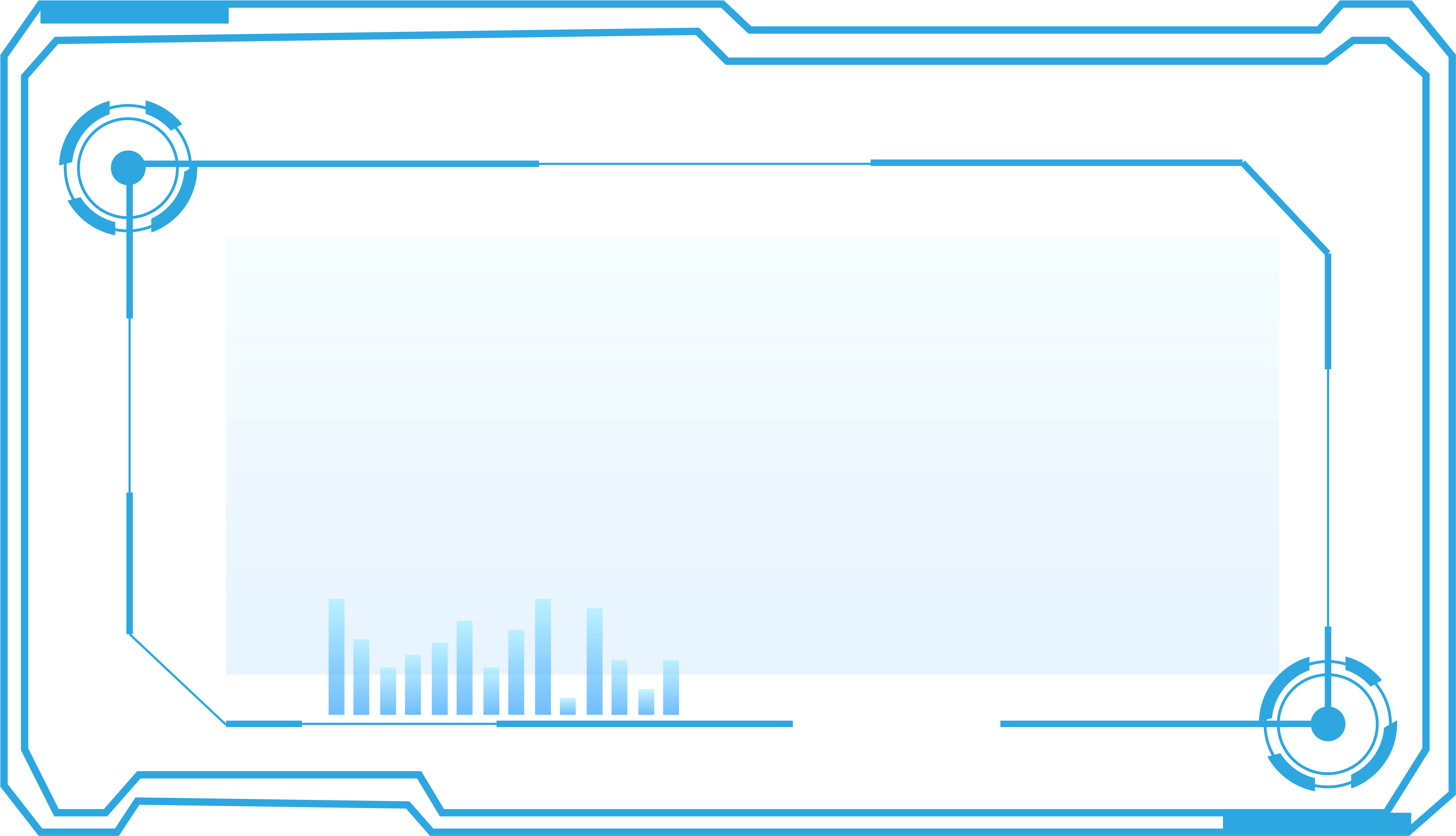 Technology Border Blue Future Png And Vector Image