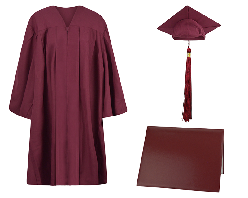 Graduation Gown Png Maroon Graduation Cap And Gown