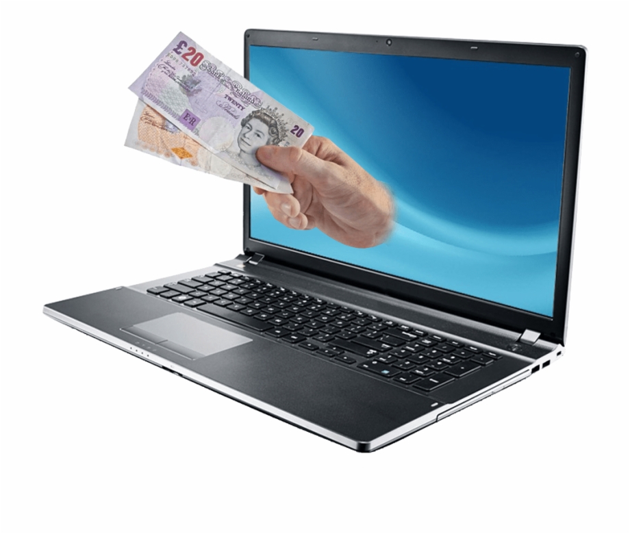 Laptop Uk Money Hand Transparent Image Laptop