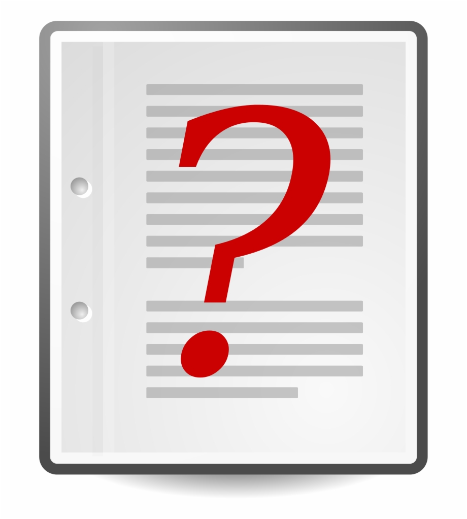 Text Document With Red Question Mark Document Question