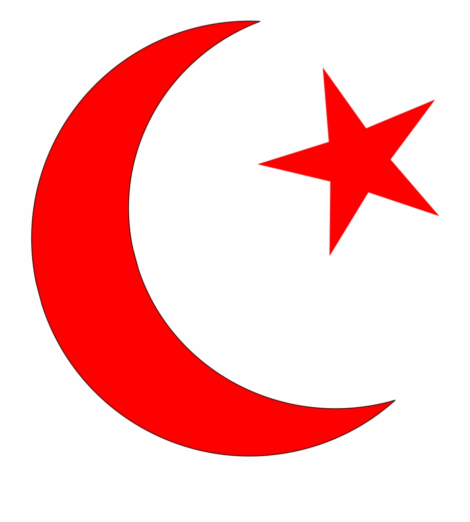 Crescent Vector Islamic Islam Symbol Red Transparent