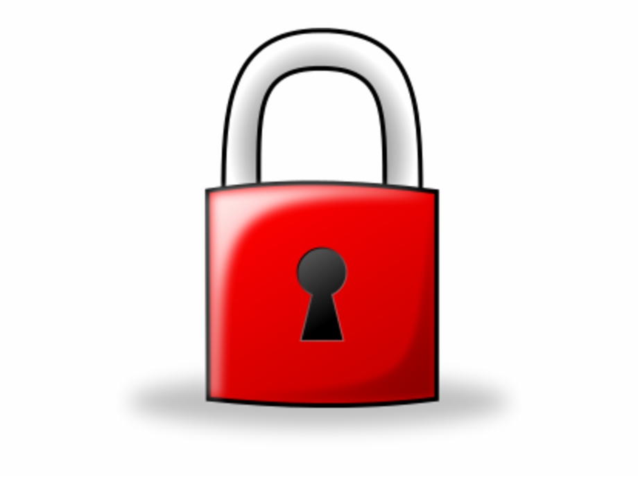 Red Lock Clipart