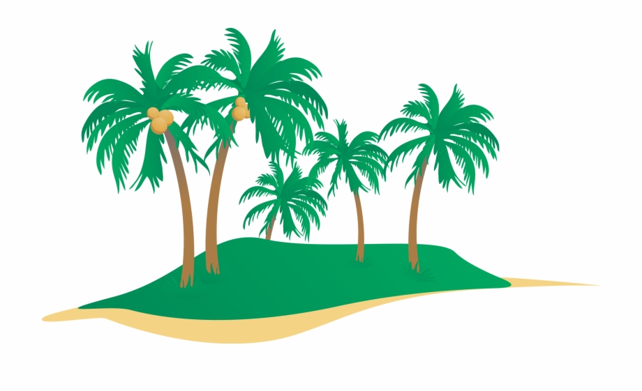 Beach Seaside Resort Clip Art Vector Coconut Tree
