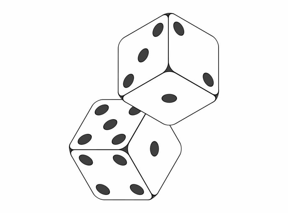 Dice Drawing Black And White