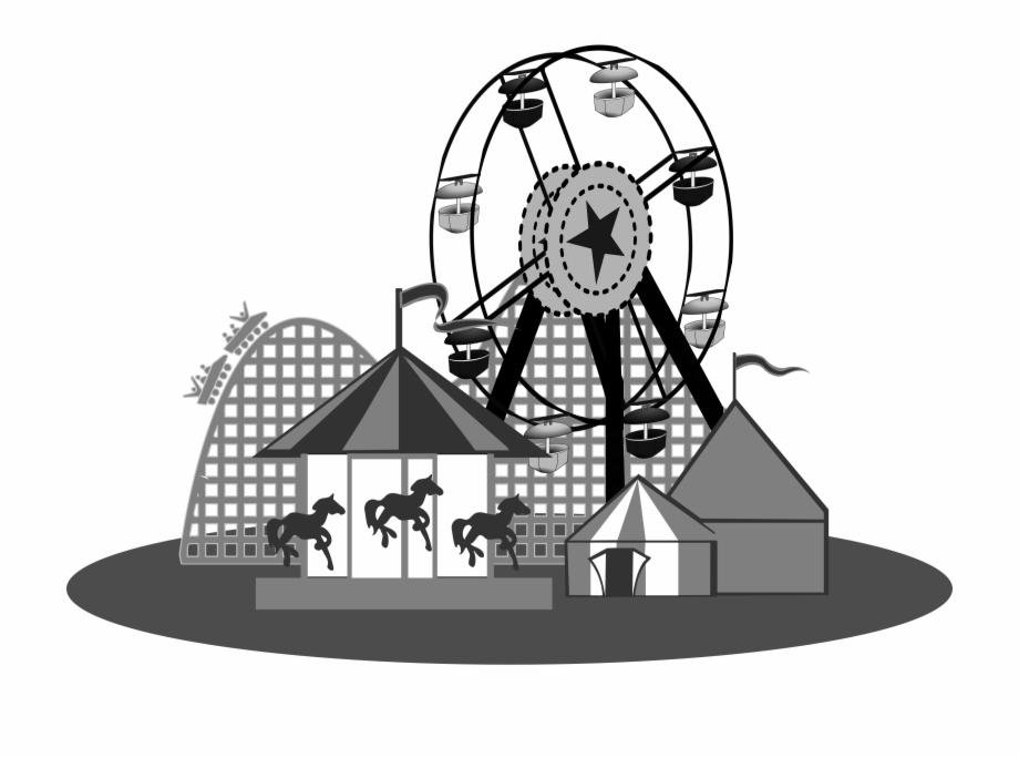 Carnival Games Black And White Clipart Kid Carnival