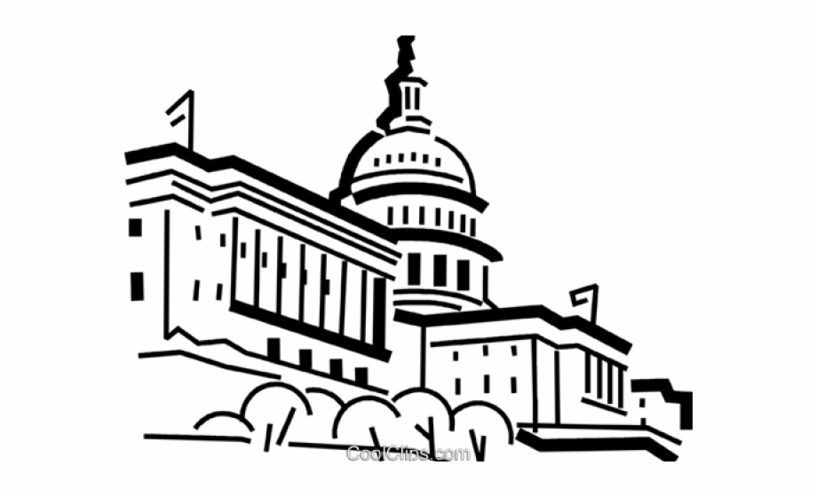 Us Capitol Building Easy Drawing - Clip Art Library